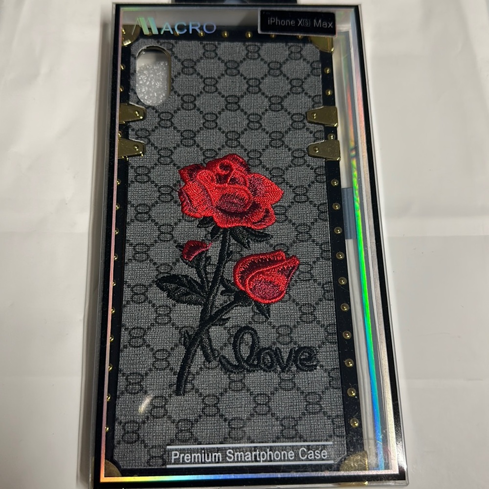 iPhone xs max case - free tempered glass